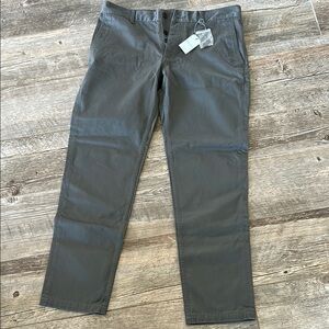 Steven Alan Men's Gray Straight-Leg Pants Arc pant Dark Nickel